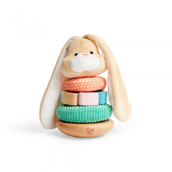 Bigjigs Toys Gatto Impilabile In Silicone, 7 Pezzi, Giocattolo Sensoriale E Montessori Per Neonati 5+ Mesi, Anelli Arcobaleno In Silicone Alimentare, Sviluppo Motorio E Riconoscimento Colori