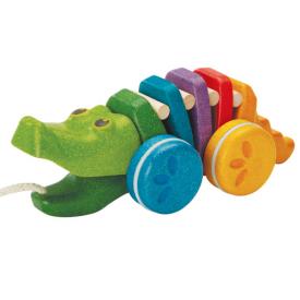 Coccodrillo arcobaleno trainabile  in legno