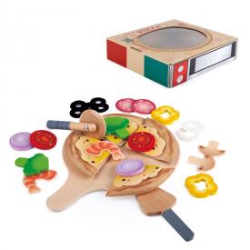 Playset PIZZA in legno e feltro - Gioco di imitazione