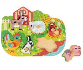 Puzzle Fattoria con pomelli Janod J07086