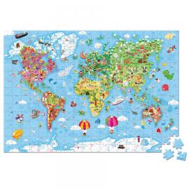 Valigetta Puzzle - Mappa del mondo